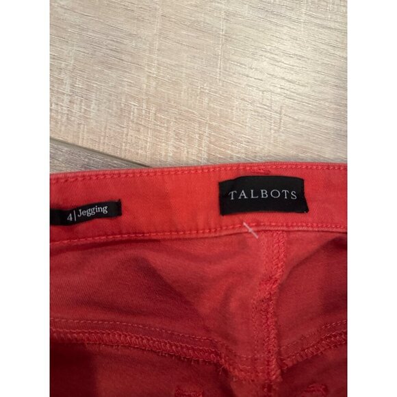 Talbots Red 4 Jegging Cotton Blend Stretch Slim Fit Womens Pants - Picture 5 of 7
